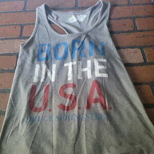 Women's Medium Tank Top Racerback Old Navy Collectabilitees Bruce Springsteen